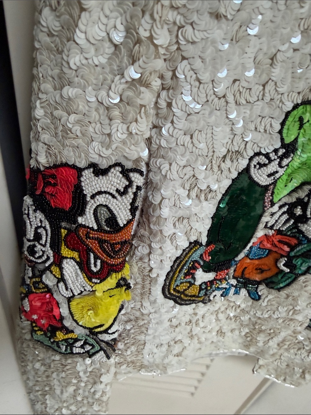 Disney Cream Sequin Cropped Blazer with Embroidered Characters only 64 made - Picture 5 of 9